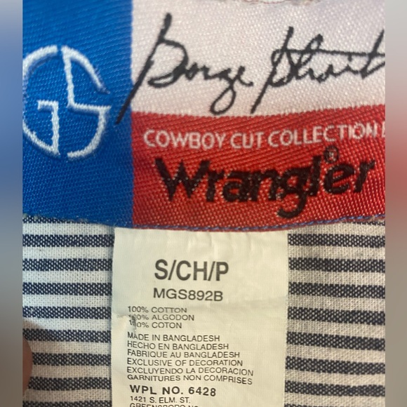 Wrangler George Strait Cowboy Cut Collection LS BU Shirt Men’s Small - Picture 3 of 3